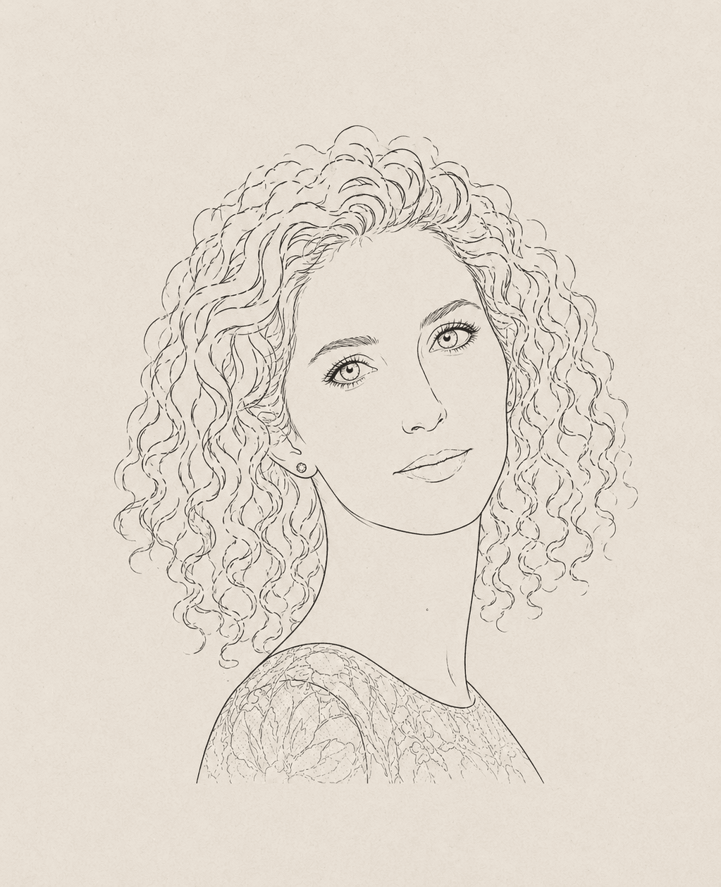 Portrait illustré de Coralie, praticienne bien-être au Studio Néroli